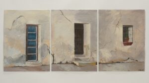 Historic Doors (Trifecta) acrylic on paper 48" x 24" SOLD